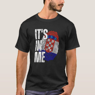Es Ist In Mir Kroatien-Flagge Fingerabdruck Kroati T-Shirt