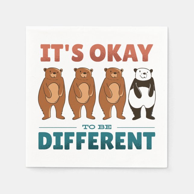 Es ist in Ordnung, anders eingeladen zu sein Serviette (Vorderseite)