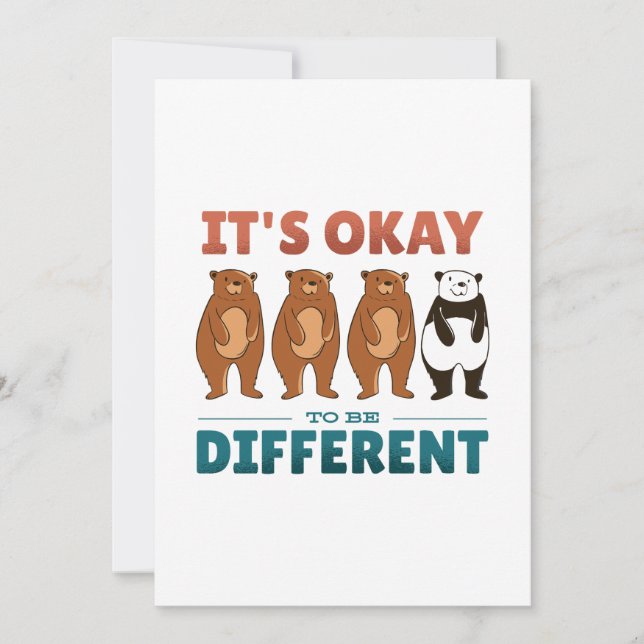 Es ist in Ordnung, anders zu sein Einladung (Vorderseite)