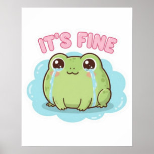 Es ist in Ordnung Frosch Poster Süßer weinender Fr