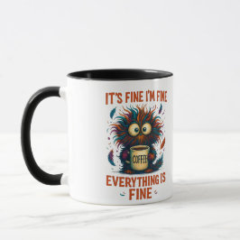 Es ist in Ordnung, mir geht's gut Kaffee-Katze-Tas Tasse