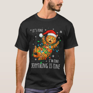 Es ist in Ordnung, mir geht's gut Orange Katze Wei T-Shirt