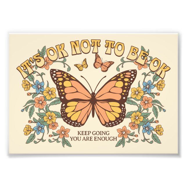 Es ist in Ordnung, psychische Gesundheit ist wicht Fotodruck (Vorne)