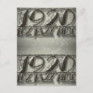 Es ist Jazz Time 1920 Dance Music Style Billboard Postkarte