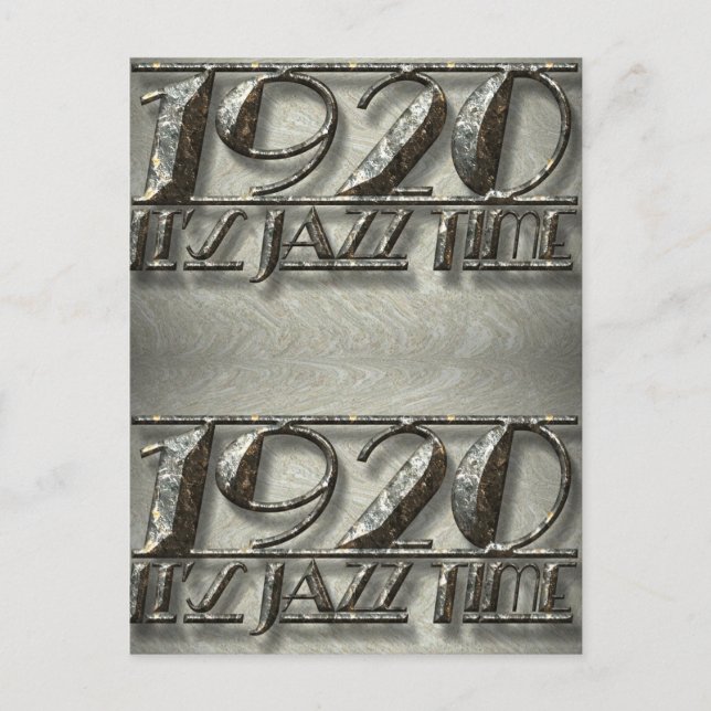 Es ist Jazz Time 1920 Dance Music Style Billboard Postkarte (Vorderseite)