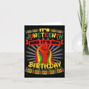 es ist juneteenth und mein geburtstag afrikanisch karte