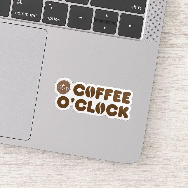 Es ist Kaffeezeit Aufkleber (Detail)