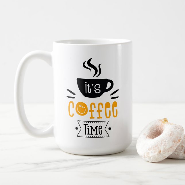 Es ist Kaffeezeit, Kaffeetasse (Mit Donut)