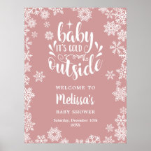Es ist kalt draußen Mädchen Winter-Baby-Shower-Wil