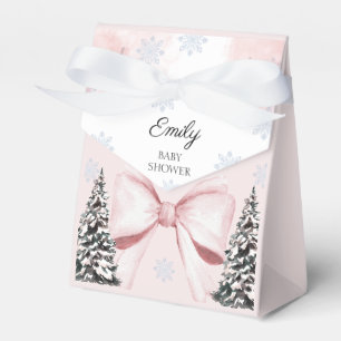 Es ist kalt draußen Pink Bow Baby Shower  Geschenkschachtel