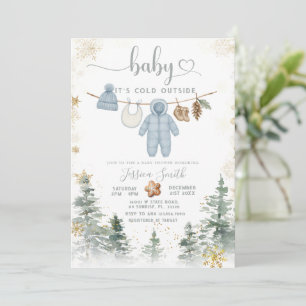 Es ist kalt draußen Wald-Baby-Shower-Einladung Einladung