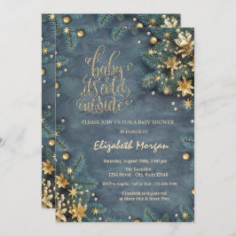 Es ist kalte Outside Pine Tree Branches Baby Dusch Einladung