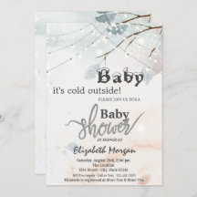 Es ist kalte Outside Tree Branch Baby Dusche