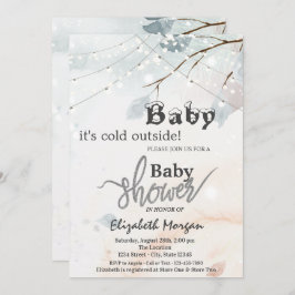 Es ist kalte Outside Tree Branch Baby Dusche Einladung