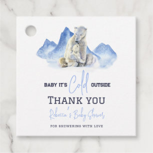 Es ist kalte Outside Winter Polar Bear Baby Dusche Geschenkanhänger