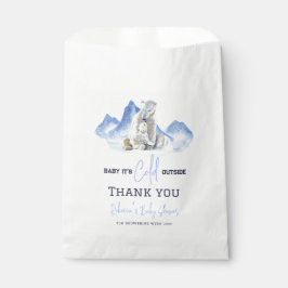 Es ist kalte Outside Winter Polar Bear Baby Dusche Geschenktütchen