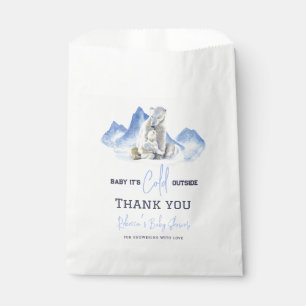 Es ist kalte Outside Winter Polar Bear Baby Dusche Geschenktütchen