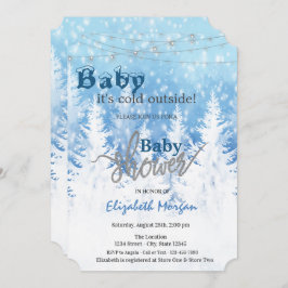 Es ist kalte Outside Wonderland Forest Baby Dusche Einladung