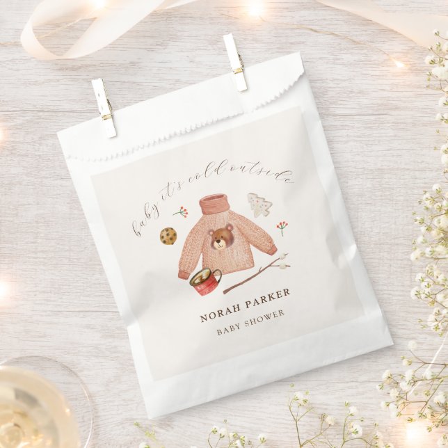 Es ist kalte Winter Camping Kleidung Kinderdusche Geschenktütchen (Ausgeschnitten)