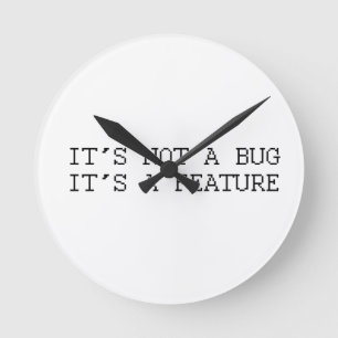 Es ist kein Fehler, lustige Design Runde Wanduhr