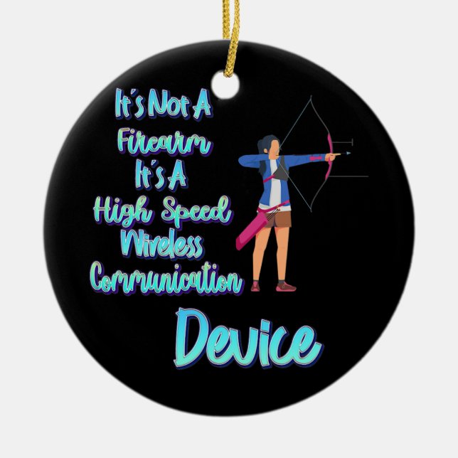 Es ist kein Feuerwaffenarche-Funny Niedlich  Keramik Ornament (Vorne)