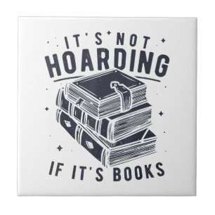 Es ist kein Hamstern wenn es Bücher sind Bücherlie Fliese
