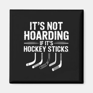 Es ist kein Hamstern, wenn es Hockeyschläger sind  Magnet