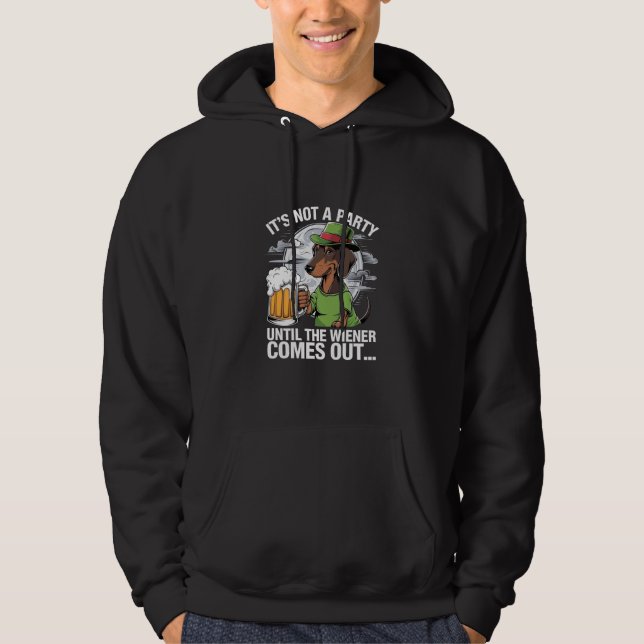Es ist kein Party bis die Dackel Irish Beer Dackel Hoodie (Vorderseite)