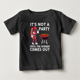 Es ist kein Party, bis die Dackel rauskommt, lusti Baby T-shirt