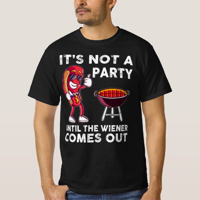 Es ist kein Party, bis die Dackel rauskommt, lusti T-Shirt (Vorderseite)