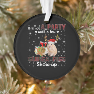 Es ist kein Party, bis ein paar Guinea Schweinefle Ornament