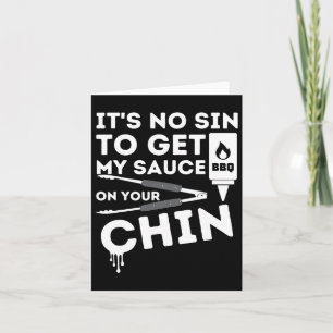 Es ist kein Sin, meine Sauce Funny Grillen Smoker Karte