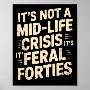Es ist keine Midlife-Krise Wilde Vierziger Lustige Poster