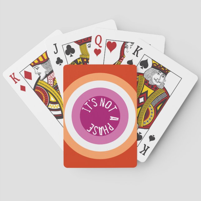 Es ist keine Phase. Lesben - Karten spielen Spielkarten (Rückseite)
