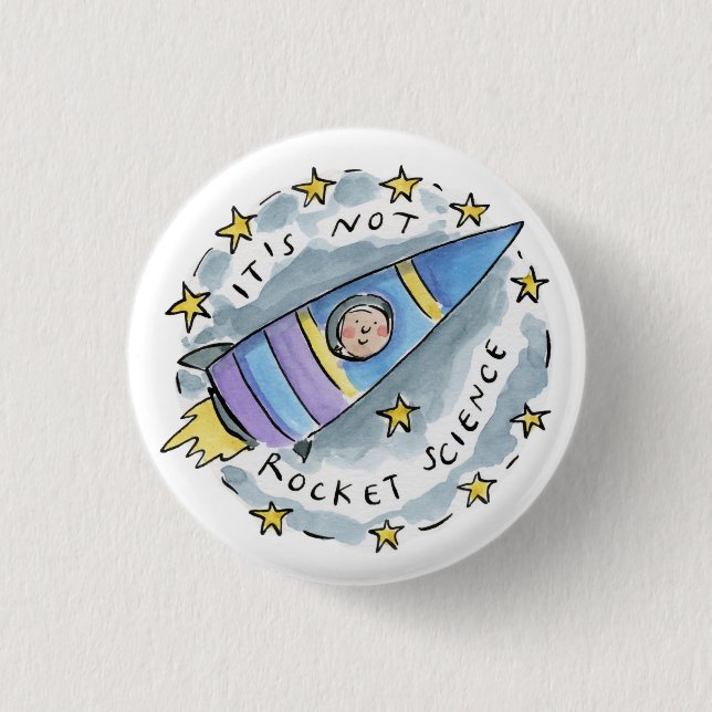 Es ist keine Raketenwissenschaft Button (Vorderseite)