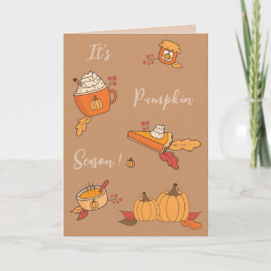 Es ist Kürbiszeit Herbst-Grußkarte Feiertagskarte