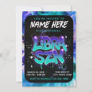 Es ist Libra-Saison Zodiac Geburtstagseinladung Einladung
