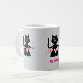 ES IST LIEBE! Funny Black Cat Tasse