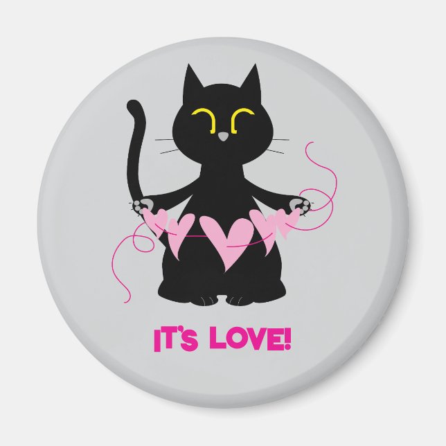 ES IST LIEBE! Katzenliebhaber-Magnet Magnet (Vorne)