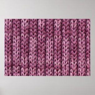 Es ist Lila Stricktextur für Muster und Rücken Poster