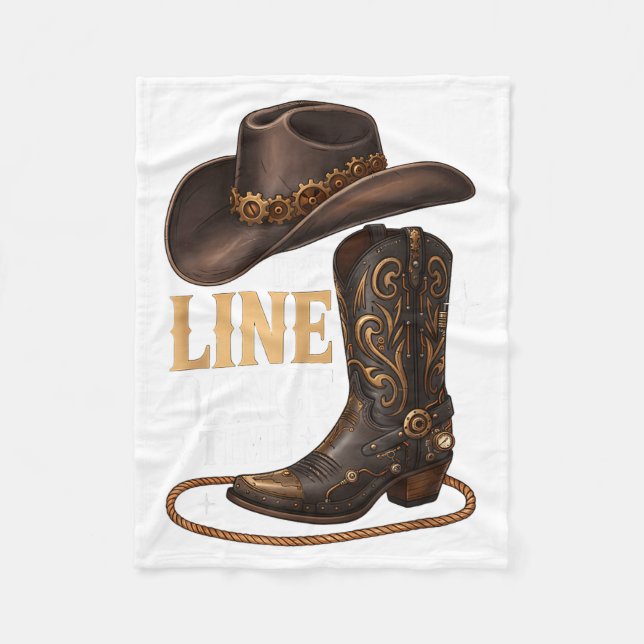 Es ist Line Dance Zeit Fleecedecke (Vorderseite)