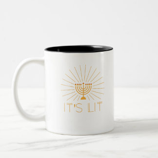 Es ist Lit Hanukkah Shirt Zweifarbige Tasse
