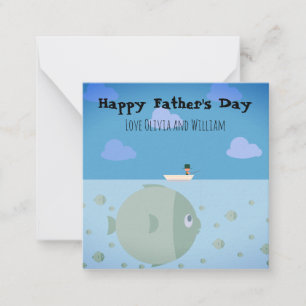 Es ist lustig, dass ich lieber den Vater fischen w Mitteilungskarte