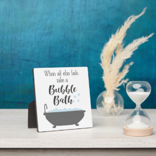 Es ist lustig, wenn alle anderen eine Blase Versag Fotoplatte