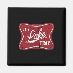 Es ist lustiges Angeln am See Magnet