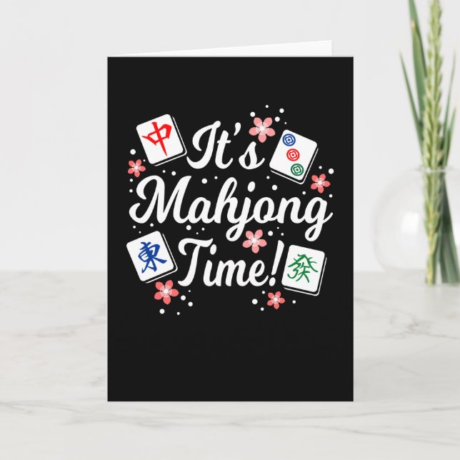 Es ist Mahjong Zeit für alle Mahjong Queens & PLer Karte (Vorderseite)