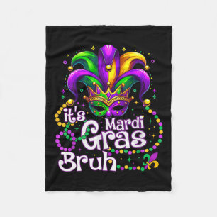 Es ist Mardi Gras Bruh Mardi Gras Party Maske Wome Fleecedecke