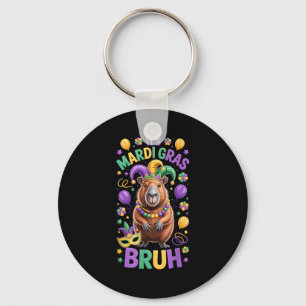 Es ist Mardi Gras bruh Meme Capybara Mardi Gras  Schlüsselanhänger