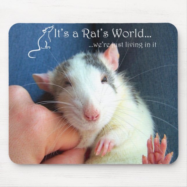 Es ist Mausunterlage einer Ratte Welt Mousepad (Vorne)