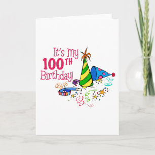 Es ist mein 100. Geburtstag (Party Hats) Karte